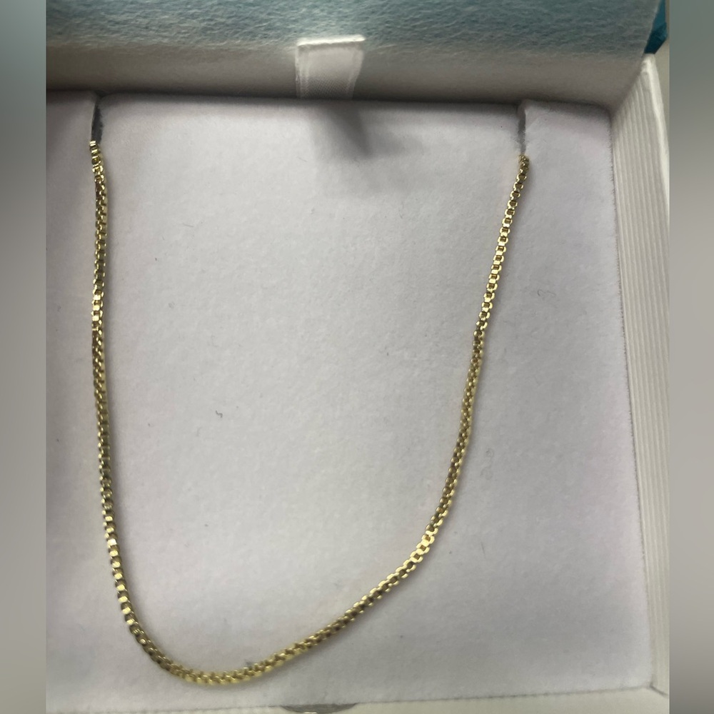 18in 14k gold filled over brass box necklace